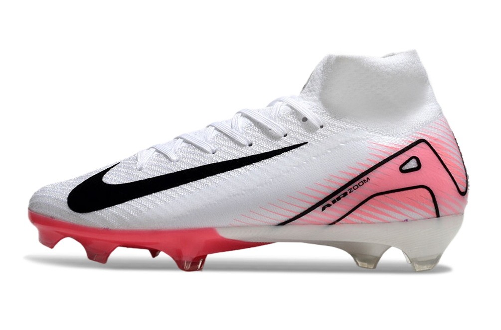 Nike Zoom Mercurial Superfly 10 Elite FG Soccer Cleats - White/Pink/Black