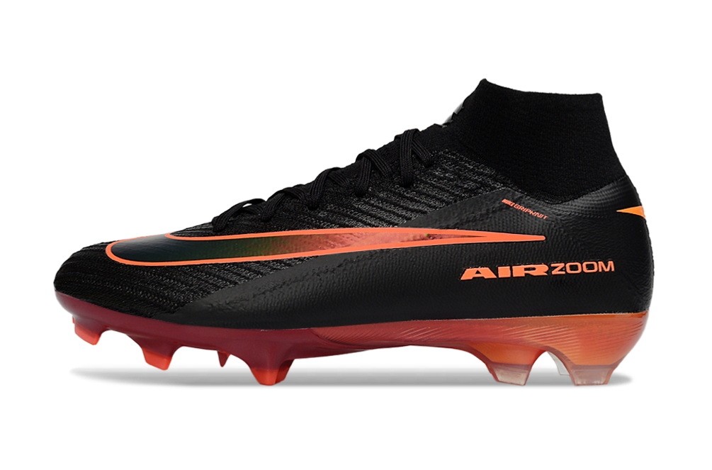 Nike Zoom Mercurial Superfly 10 Elite High Top FG - Black/Bright Red