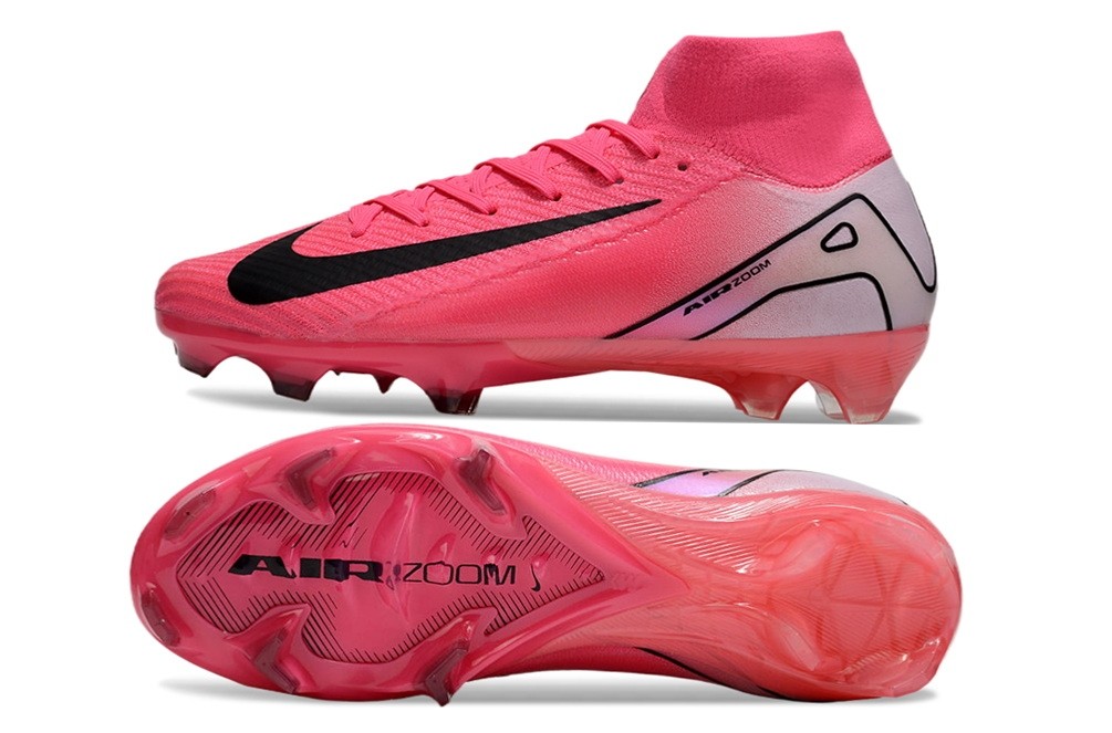 Nike Zoom Mercurial Superfly 10 High Top Elite FG Cleats - Pink Foam/Black