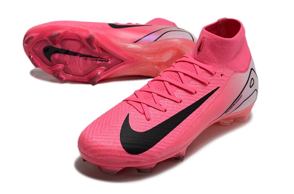 Nike Zoom Mercurial Superfly 10 High Top Elite FG Cleats - Pink Foam/Black