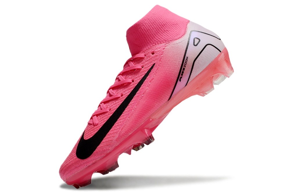 Nike Zoom Mercurial Superfly 10 High Top Elite FG Cleats - Pink Foam/Black