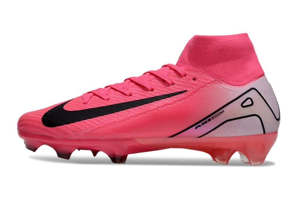 Nike Zoom Mercurial Superfly 10 High Top Elite FG Cleats - Pink Foam/Black