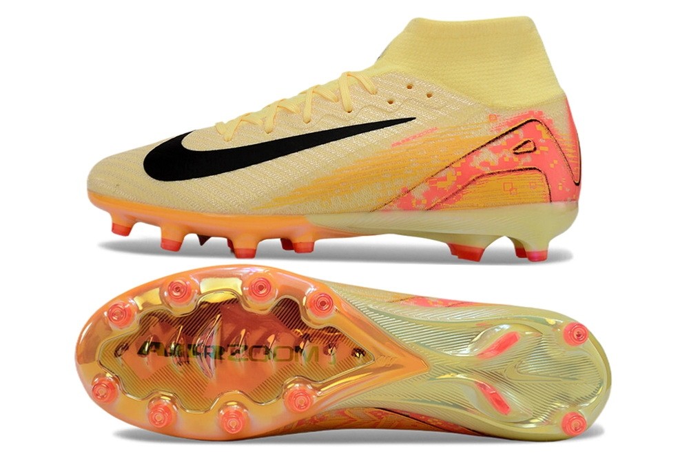 Nike Zoom Mercurial Superfly 10 KM Mbappe Pack Elite AG Cleats - Orange/Armory Navy