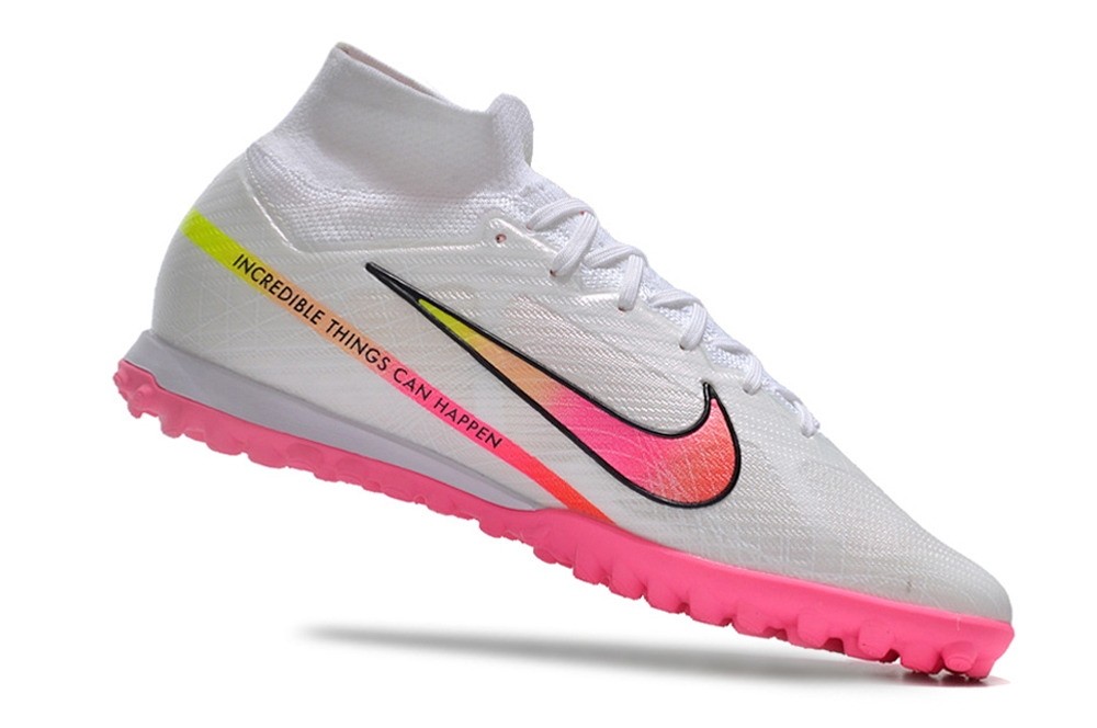 Nike Zoom Mercurial Superfly 9 Elite TF Turf  Rashford Cleats - White/Multicolor