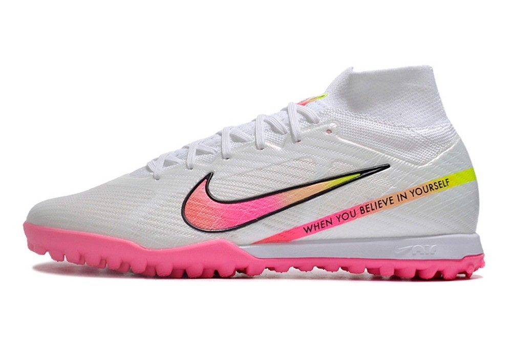 Nike Zoom Mercurial Superfly 9 Elite TF Turf  Rashford Cleats - White/Multicolor