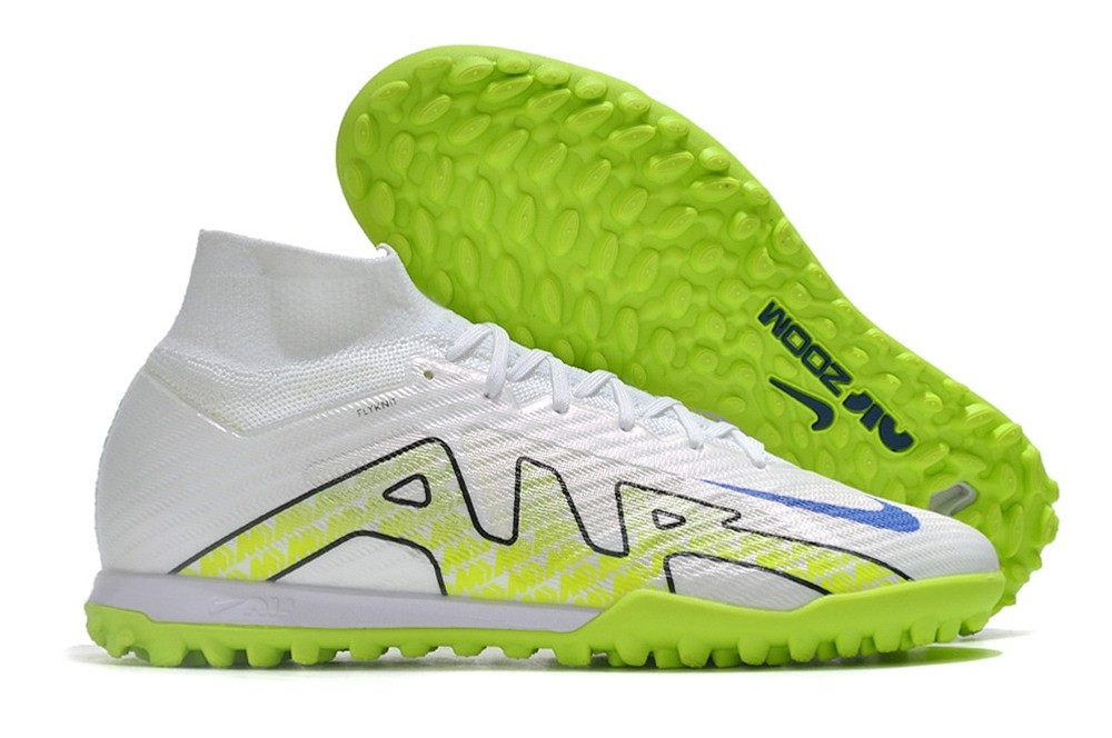 Nike Zoom Mercurial Superfly 9 Elite TF Turf - White/Green/Volt