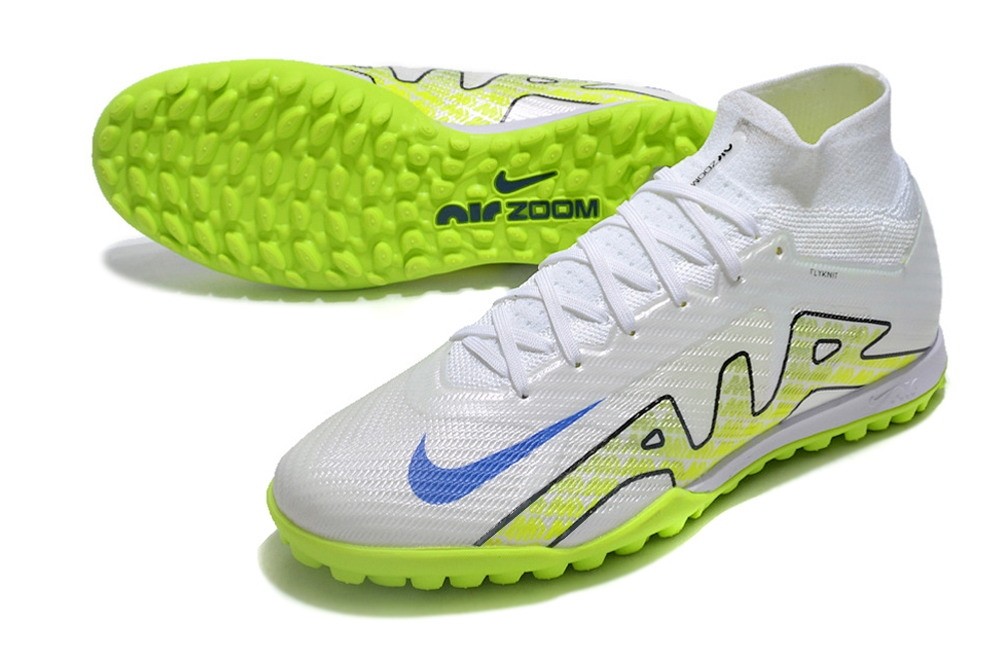 Nike Zoom Mercurial Superfly 9 Elite TF Turf - White/Green/Volt