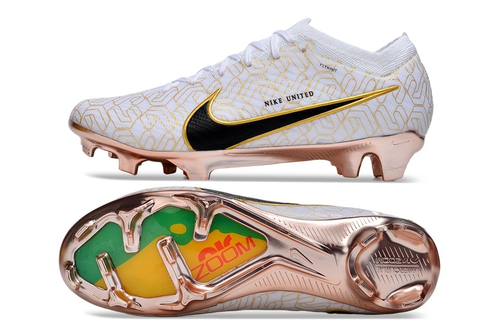 Nike Zoom Mercurial Vapor 15 Elite FG United Golden Pack - White/Metallic Gold/Black
