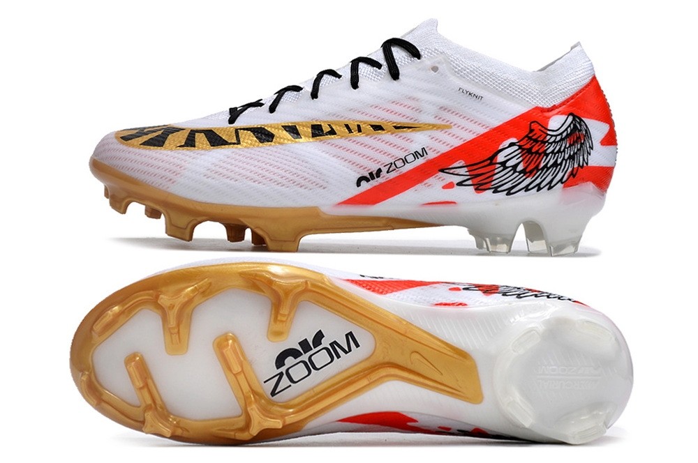 Nike Zoom Mercurial Vapor 15 Elite FG Wing - White/Gold/Red