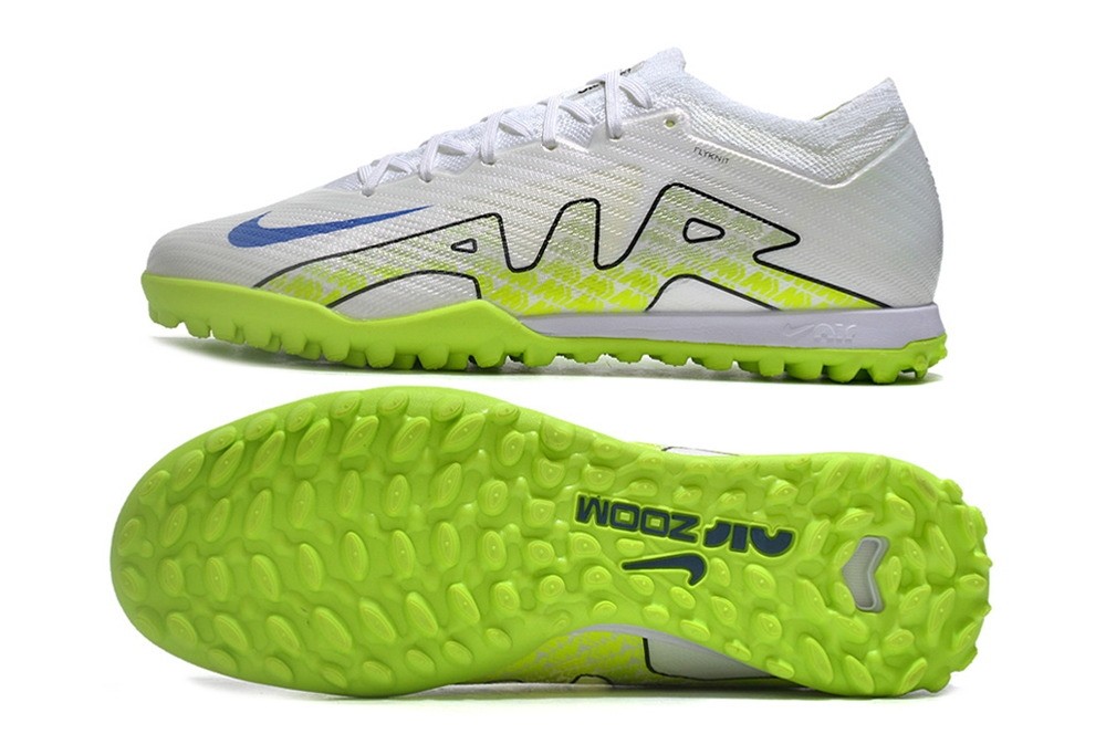 Nike Zoom Mercurial Vapor 15 Elite TF Turf - White/Volt/Blue