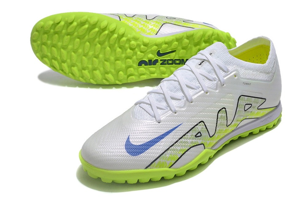 Nike Zoom Mercurial Vapor 15 Elite TF Turf - White/Volt/Blue