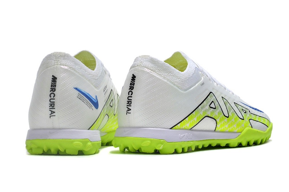 Nike Zoom Mercurial Vapor 15 Elite TF Turf - White/Volt/Blue
