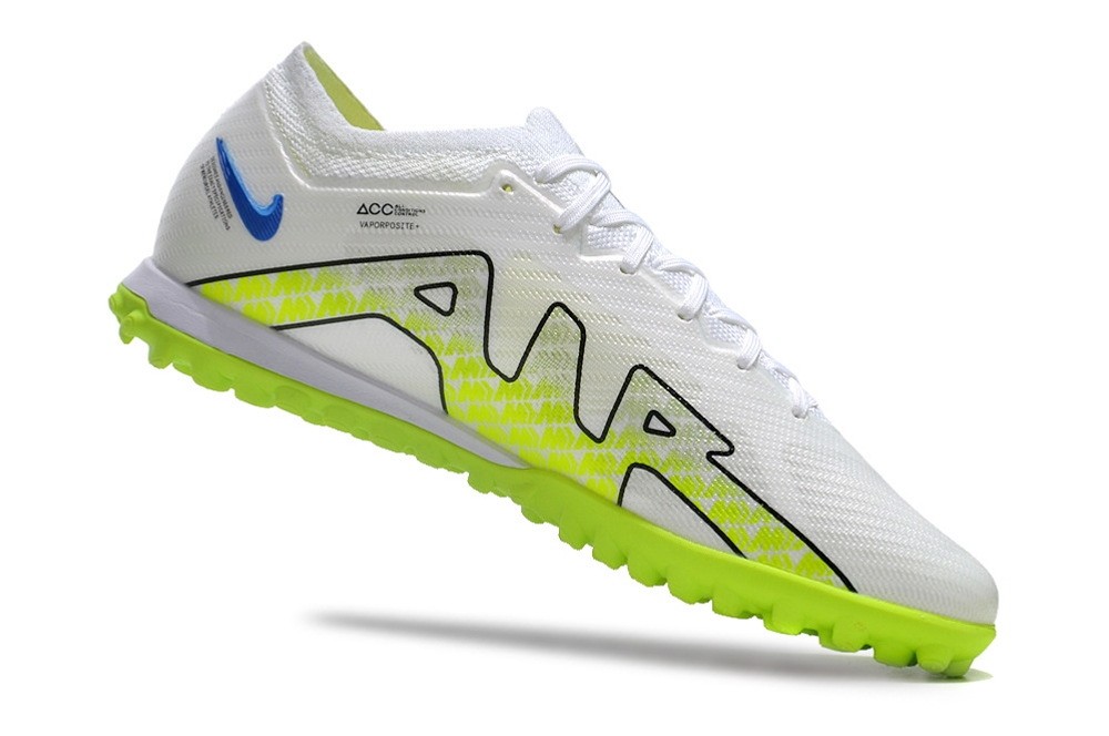 Nike Zoom Mercurial Vapor 15 Elite TF Turf - White/Volt/Blue