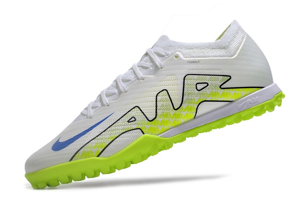 Nike Zoom Mercurial Vapor 15 Elite TF Turf - White/Volt/Blue