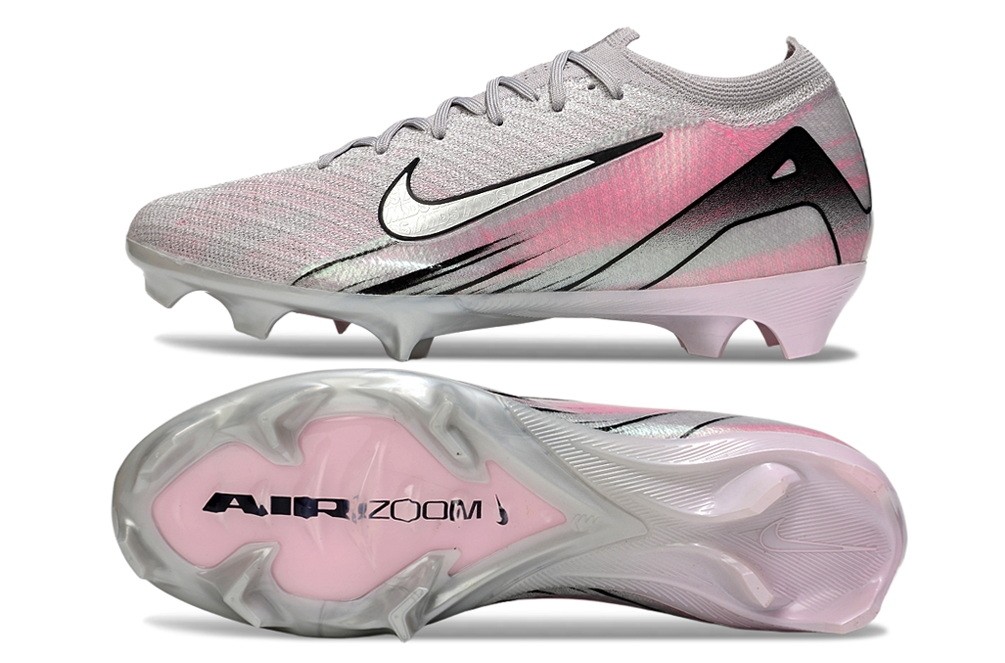 Nike Zoom Mercurial Vapor 16 Elite FG Cleats - Silver/Pink 