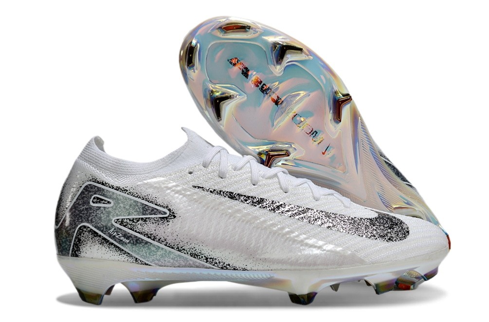 Nike Zoom Mercurial Vapor 16 FG Soccer Cleats - White/Black/Metallic Silver