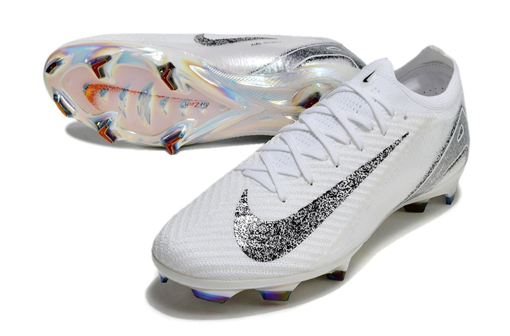 Nike Zoom Mercurial Vapor 16 FG Soccer Cleats - White/Black/Metallic Silver
