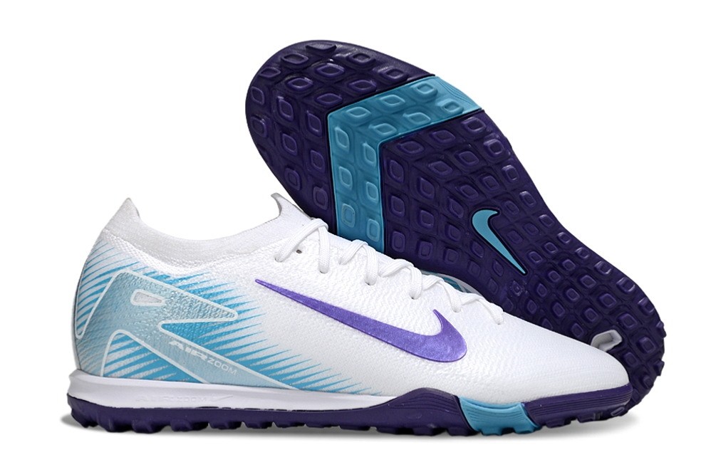 Nike Zoom Mercurial Vapor 16 LV8 Pro TF Turf Cleats - White/Purple/Blue
