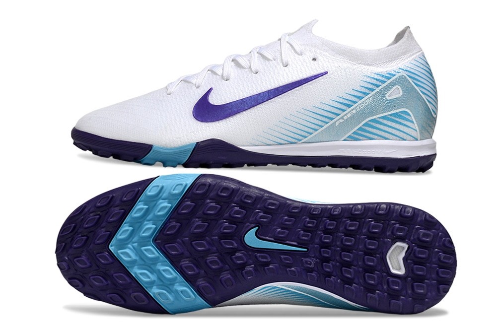 Nike Zoom Mercurial Vapor 16 LV8 Pro TF Turf Cleats - White/Purple/Blue