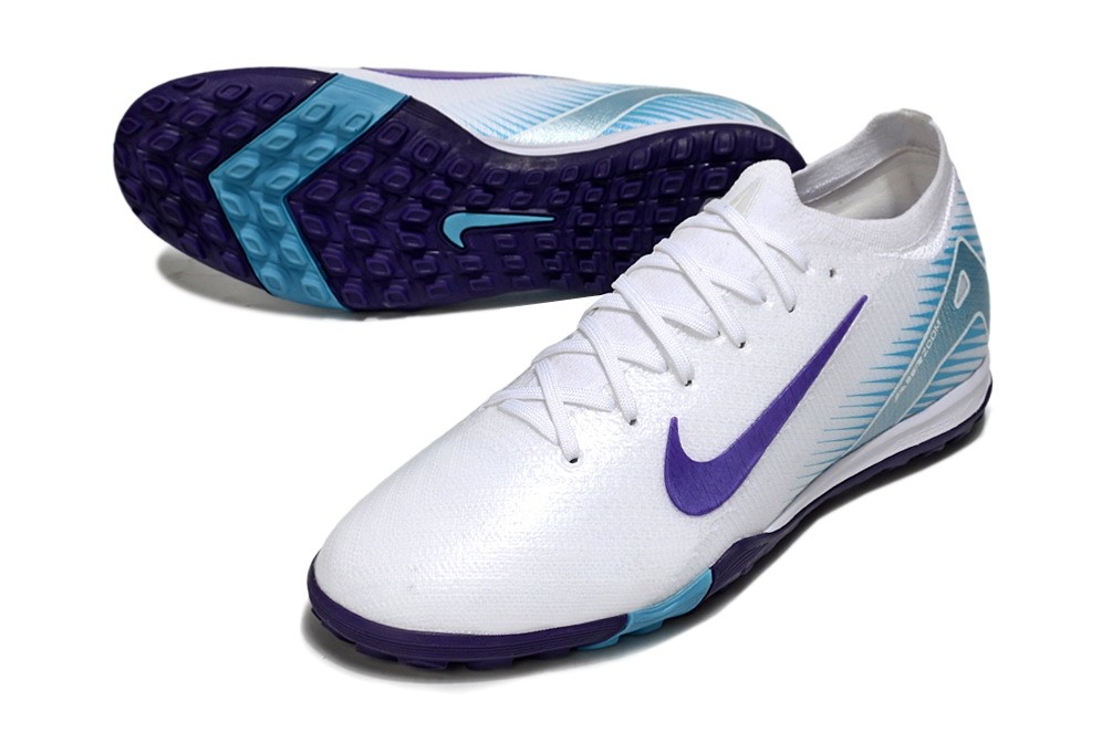 Nike Zoom Mercurial Vapor 16 LV8 Pro TF Turf Cleats - White/Purple/Blue