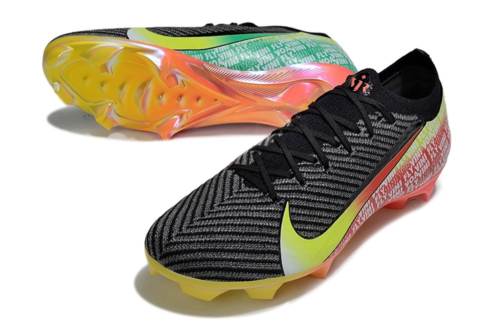 Nike Zoom Mercurial Vapor 16 Vini Jr. Elite FG Soccer Cleats - Black/Dynamic Yellow
