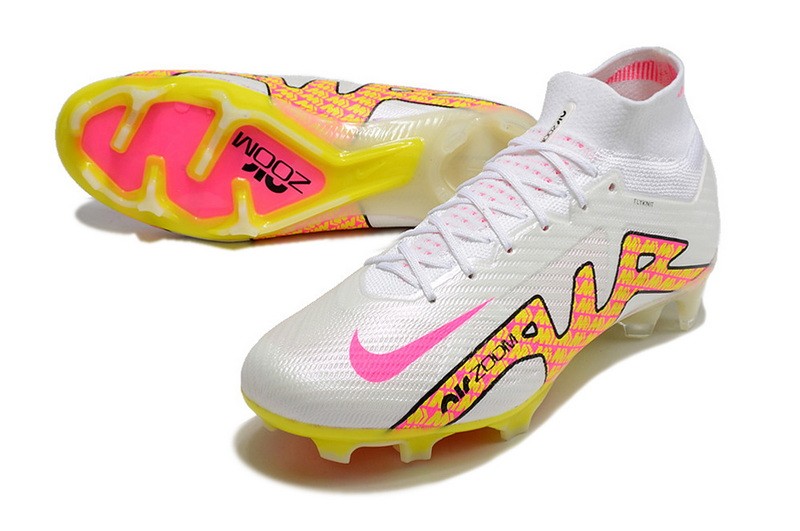 Nike Air Zoom Mercurial Superfly 9 Elite FG - White/Pink/Yellow