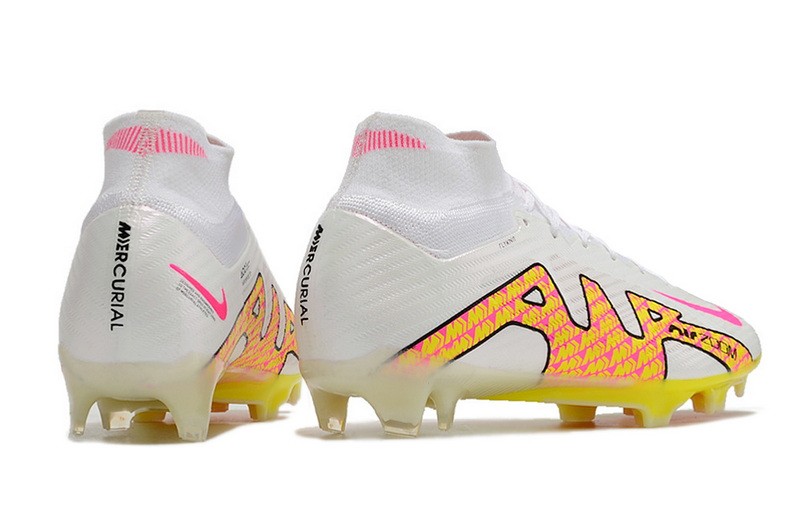 Nike Air Zoom Mercurial Superfly 9 Elite FG - White/Pink/Yellow