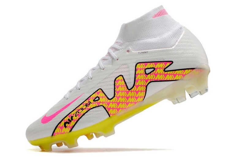 Nike Air Zoom Mercurial Superfly 9 Elite FG - White/Pink/Yellow