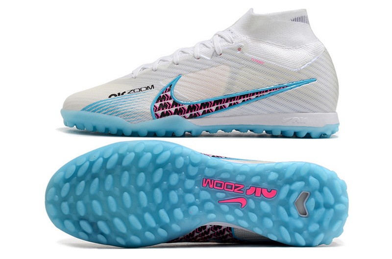 Nike Air Zoom Mercurial Superfly 9 Elite Turf Blast - White/Baltic Blue/Pink Blast