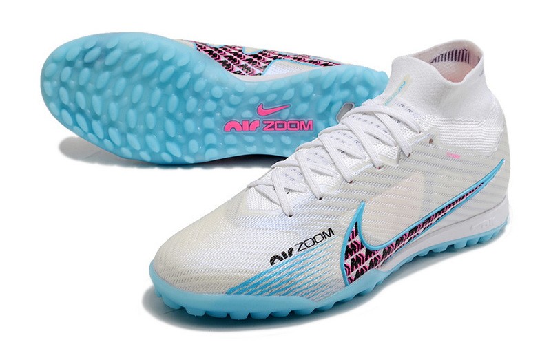 Nike Air Zoom Mercurial Superfly 9 Elite Turf Blast - White/Baltic Blue/Pink Blast
