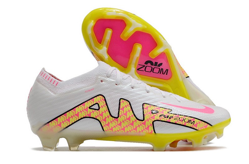 Nike Air Zoom Mercurial Vapor 15 Elite FG - White/Pink/Yellow