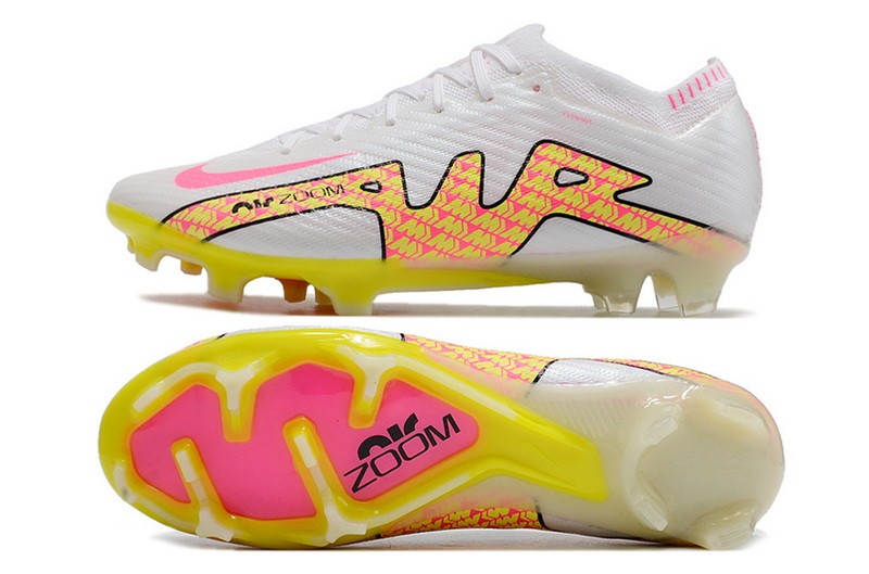 Nike Air Zoom Mercurial Vapor 15 Elite FG - White/Pink/Yellow