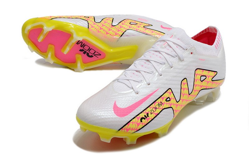 Nike Air Zoom Mercurial Vapor 15 Elite FG - White/Pink/Yellow
