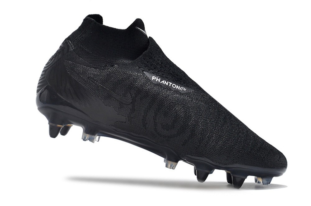 Nike GripKnit Phantom GX Elite DF SG-PRO Anti Clog Cleats - Black/Black