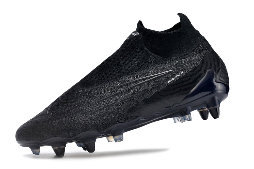 Nike GripKnit Phantom GX Elite DF SG-PRO Anti Clog Cleats - Black/Black