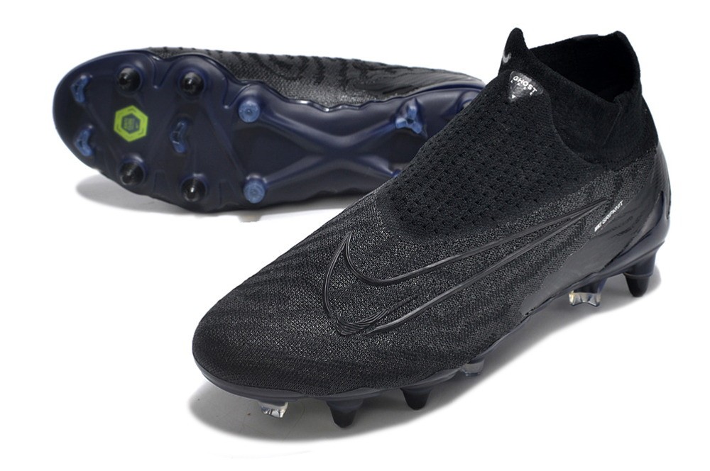 Nike GripKnit Phantom GX Elite DF SG-PRO Anti Clog Cleats - Black/Black