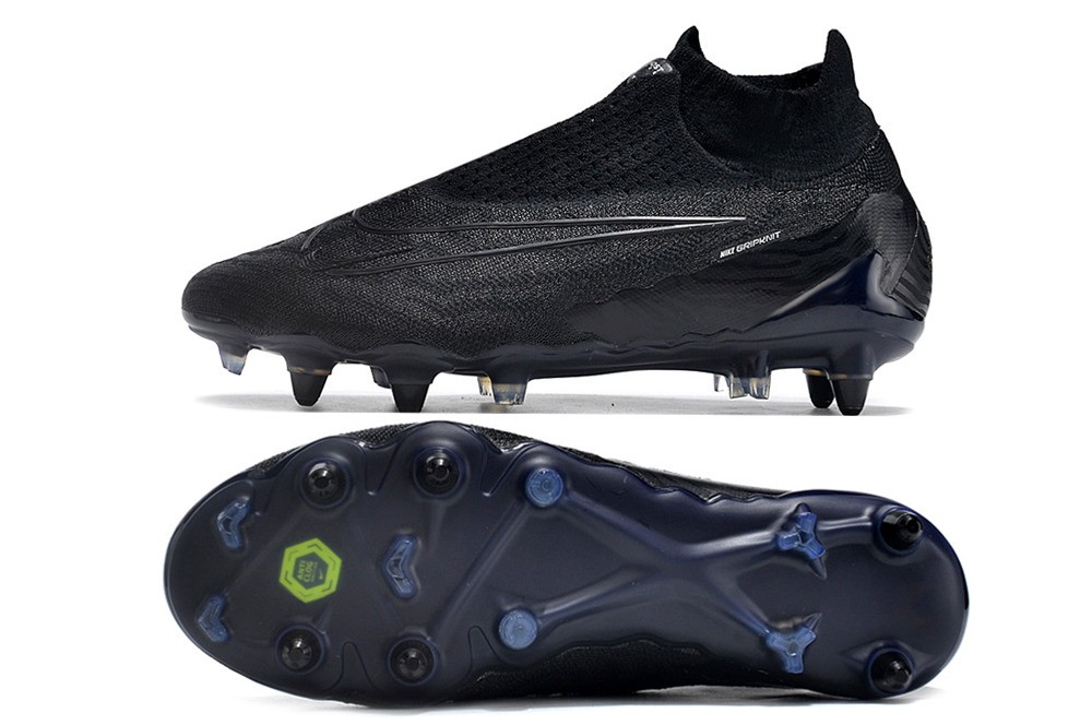 Nike GripKnit Phantom GX Elite DF SG-PRO Anti Clog Cleats - Black/Black