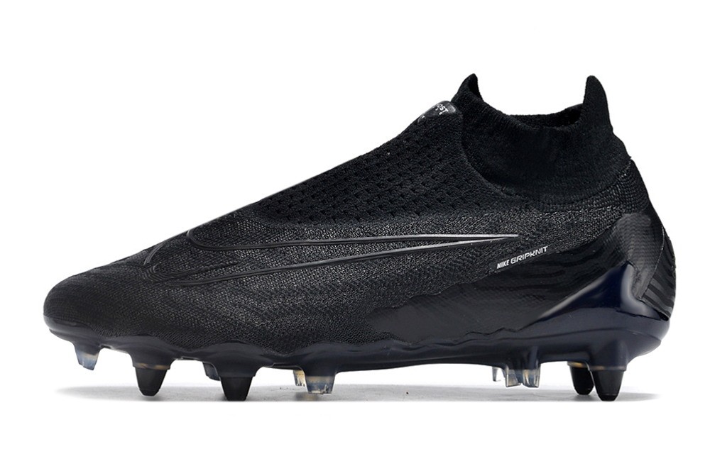 Nike GripKnit Phantom GX Elite DF SG-PRO Anti Clog Cleats - Black/Black