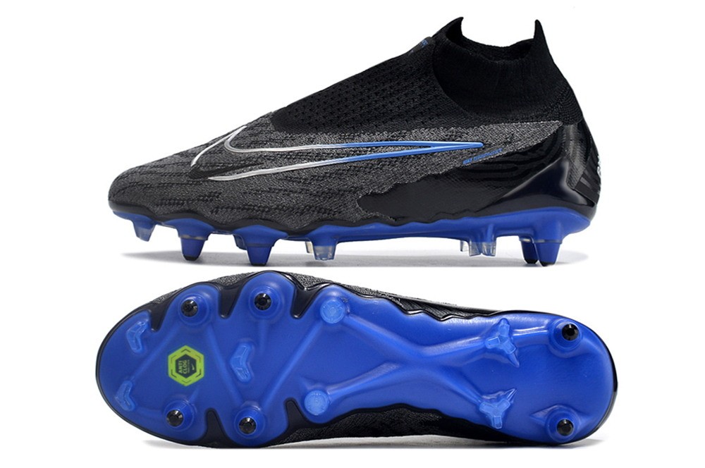 Nike Gripknit Phantom GX Elite DF SG-PRO Anti Clog Shadow - Black/Royal Blue