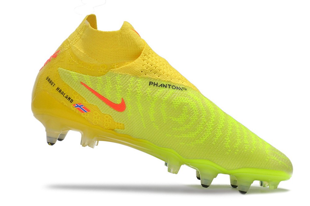 Nike GripKnit Phantom GX Erling Haaland Elite DF SG-PRO Anti Clog - Yellow/Black