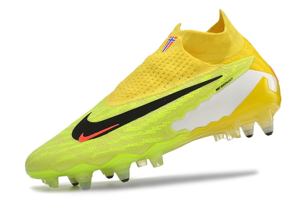 Nike GripKnit Phantom GX Erling Haaland Elite DF SG-PRO Anti Clog - Yellow/Black