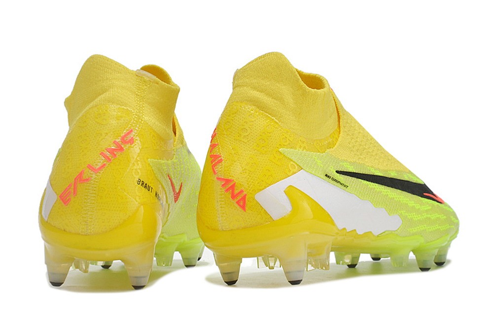 Nike GripKnit Phantom GX Erling Haaland Elite DF SG-PRO Anti Clog - Yellow/Black