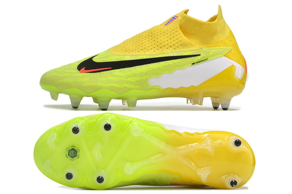 Nike GripKnit Phantom GX Erling Haaland Elite DF SG-PRO Anti Clog - Yellow/Black