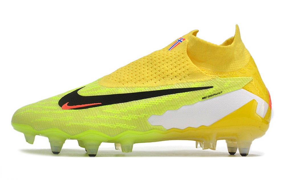 Nike GripKnit Phantom GX Erling Haaland Elite DF SG-PRO Anti Clog - Yellow/Black