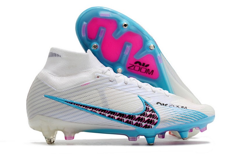Nike Air Zoom Mercurial Superfly 9 Elite SG-PRO Anti-Clog Blast - White/Baltic Blue/Pink Blast