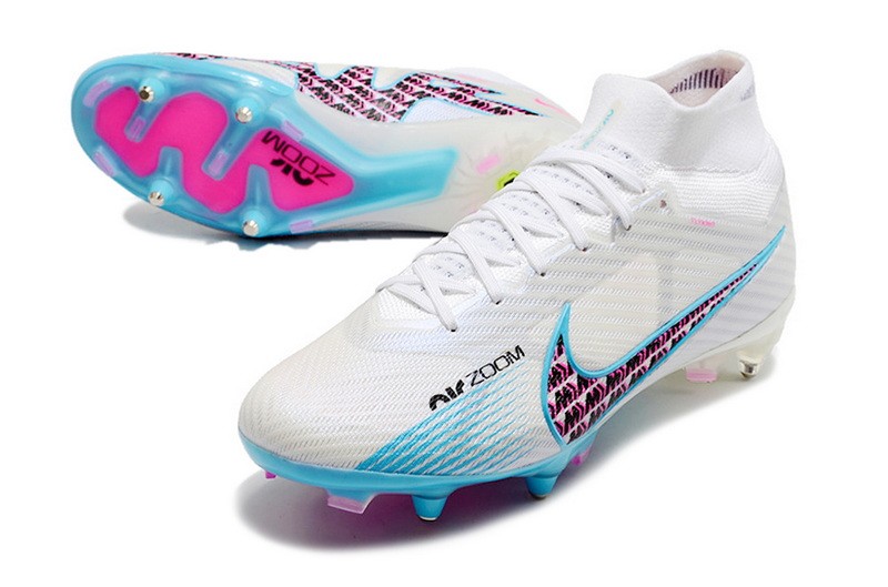 Nike Air Zoom Mercurial Superfly 9 Elite SG-PRO Anti-Clog Blast - White/Baltic Blue/Pink Blast