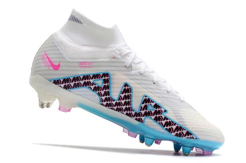 Nike Air Zoom Mercurial Superfly 9 Elite SG-PRO Anti-Clog Blast - White/Baltic Blue/Pink Blast