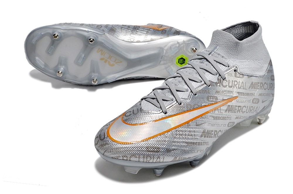 Nike Zoom Mercurial Superfly 9 Elite XXV SE SG Pro Anti Clog - Metallic Silver/Wolf Grey
