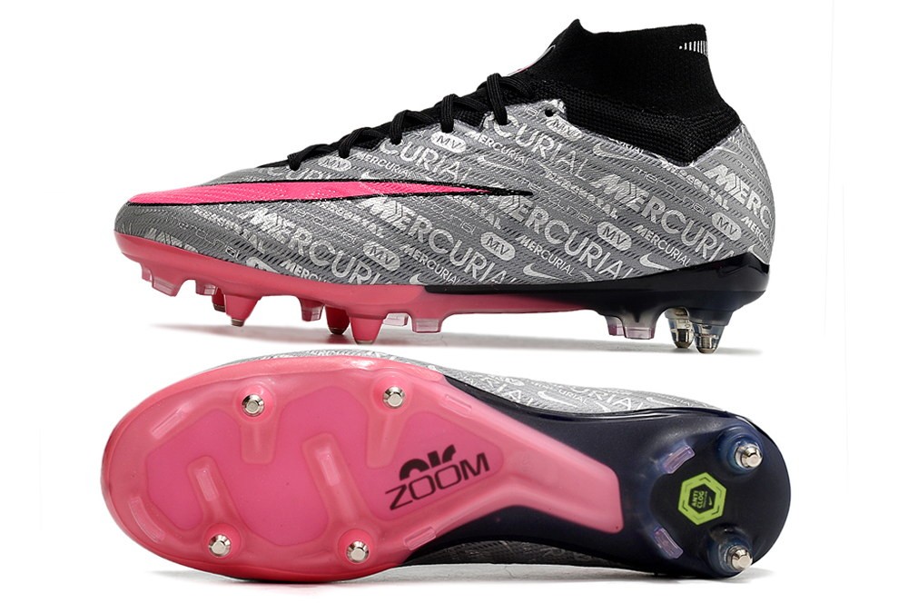 Nike Zoom Mercurial Superfly 9 Elite XXV SG Pro Anti Clog - Metallic Silver/Hyper Pink/Black