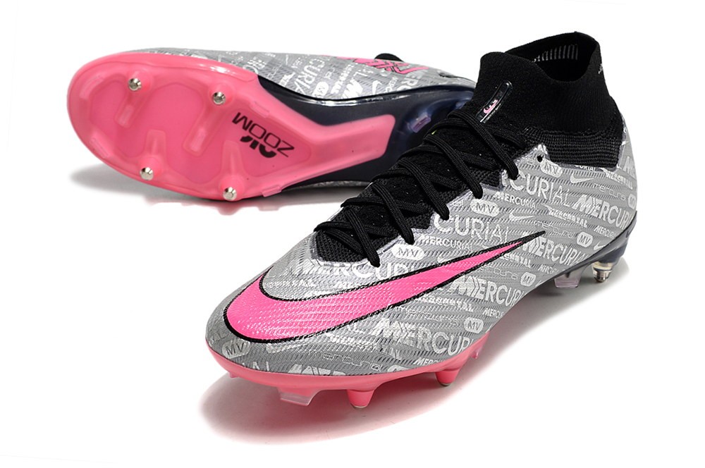 Nike Zoom Mercurial Superfly 9 Elite XXV SG Pro Anti Clog - Metallic Silver/Hyper Pink/Black